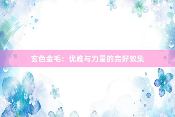 玄色金毛：优雅与力量的完好蚁集